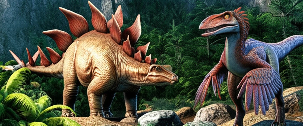 공룡은 정말 비늘만? 깃털 공룡의 놀