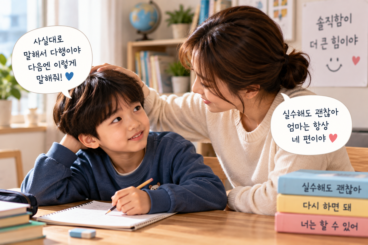 따뜻한 엄마와 아이의 솔직한 대화