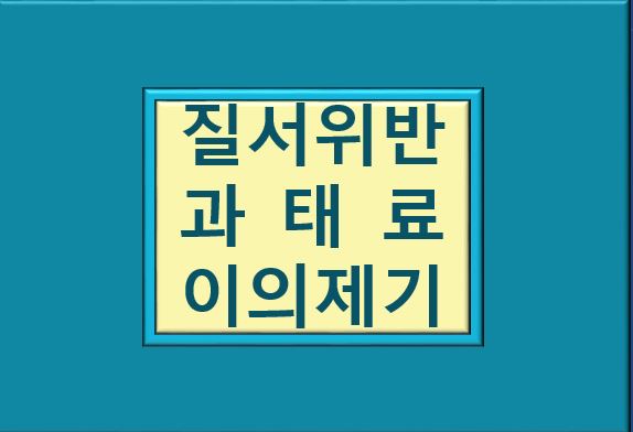 질서위반행위 과태료 이의제기
