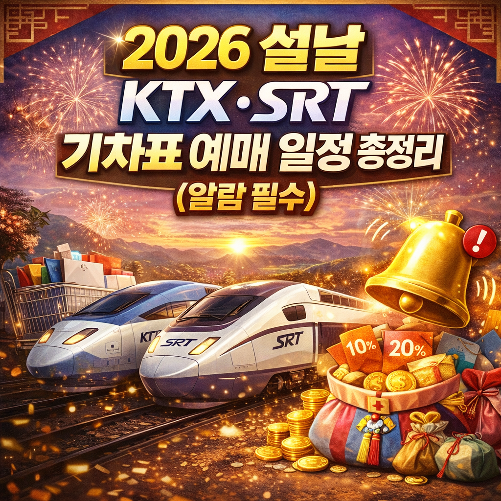 2026 설날 KTX, SRT 기차표 잔여석 예매하러 가기