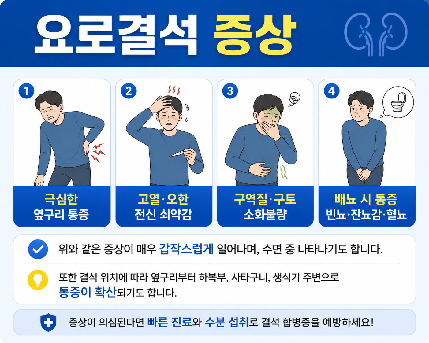 대표적인 요로결석 증상