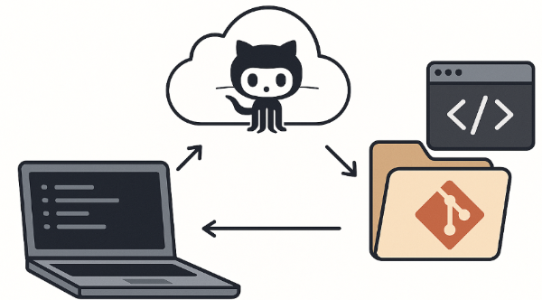 VS Code + GitHub 환경 구축 삽화 이미지