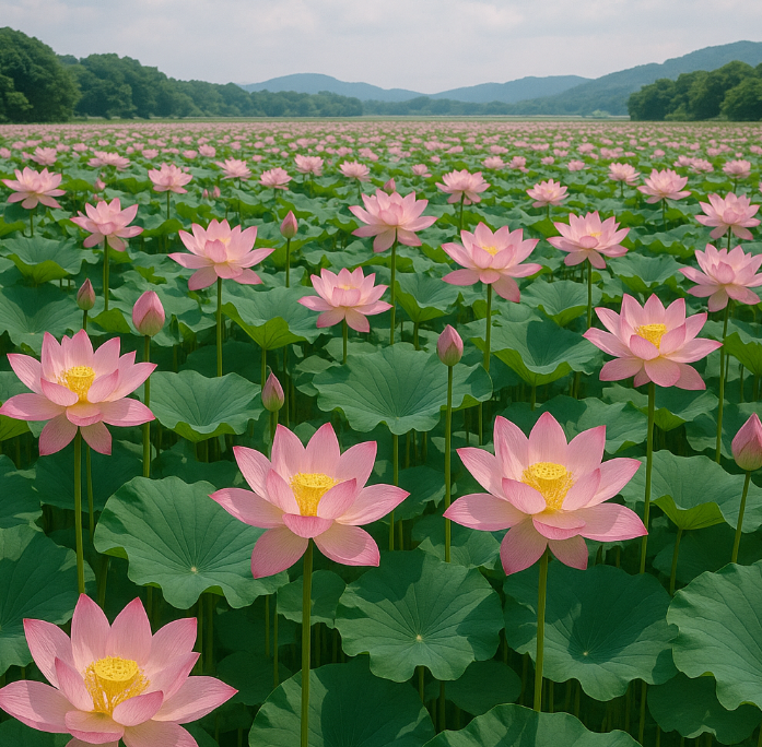 무안 연꽃여행 연꽃 피어 있는 모습
