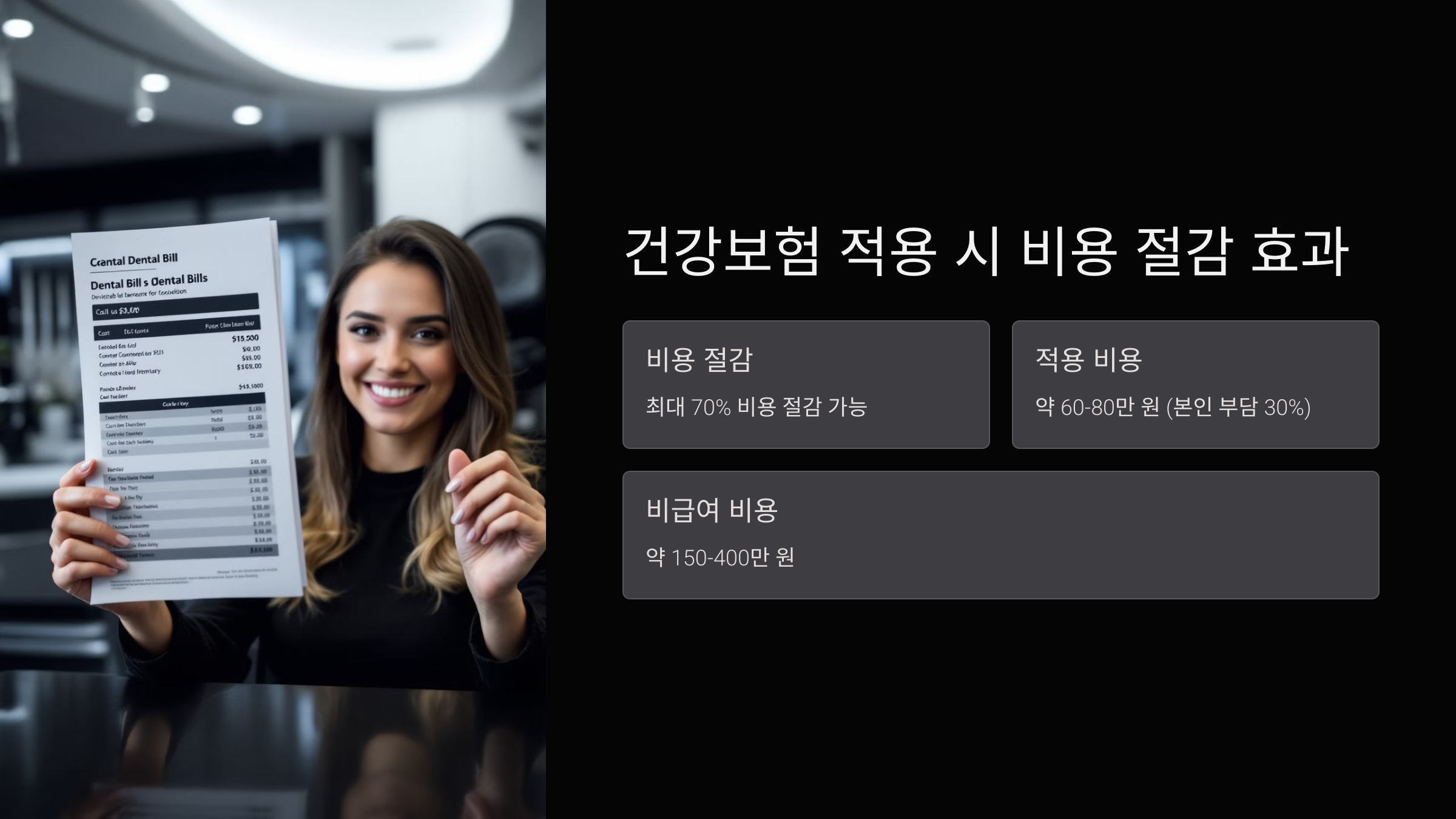 건강보험 적용 시 비용 절감 효과