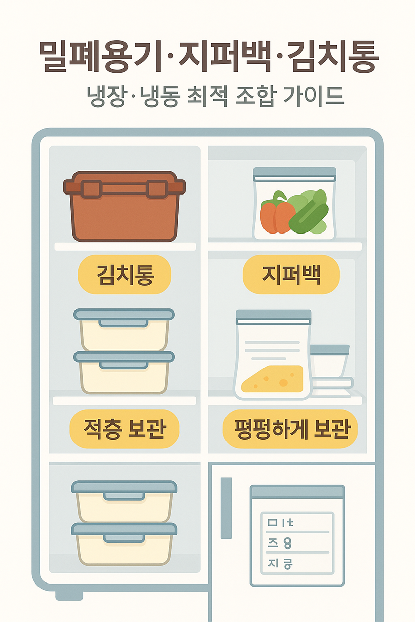 밀폐용기&middot;지퍼백&middot;김치통: 냉장&middot;냉동 최적 조합 가이드