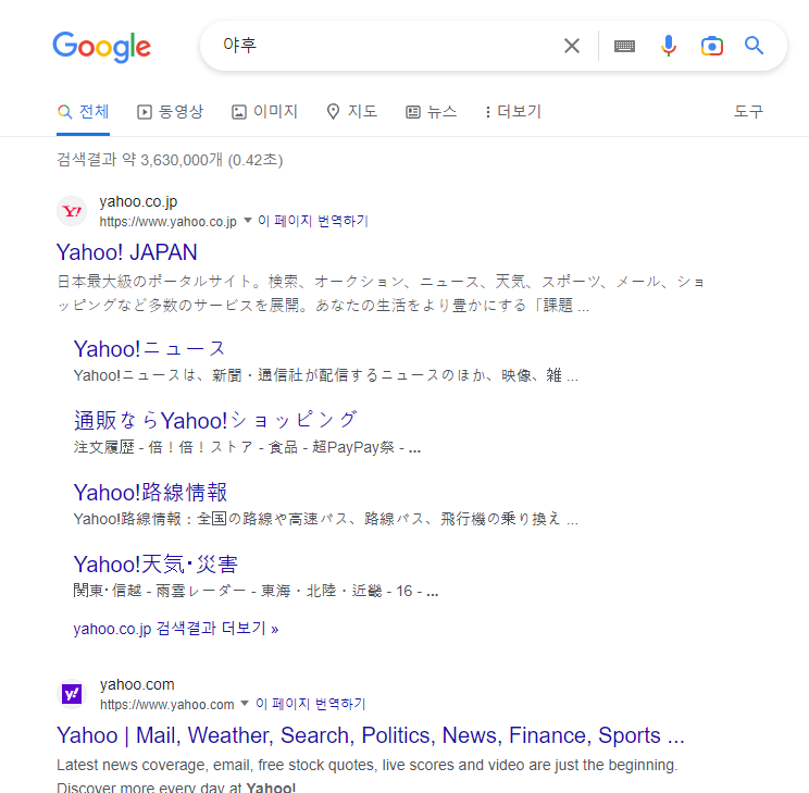 구글 재팬 검색