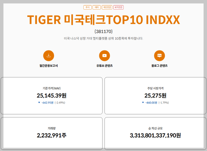 TIGER-미국테크TOP10-INDXX