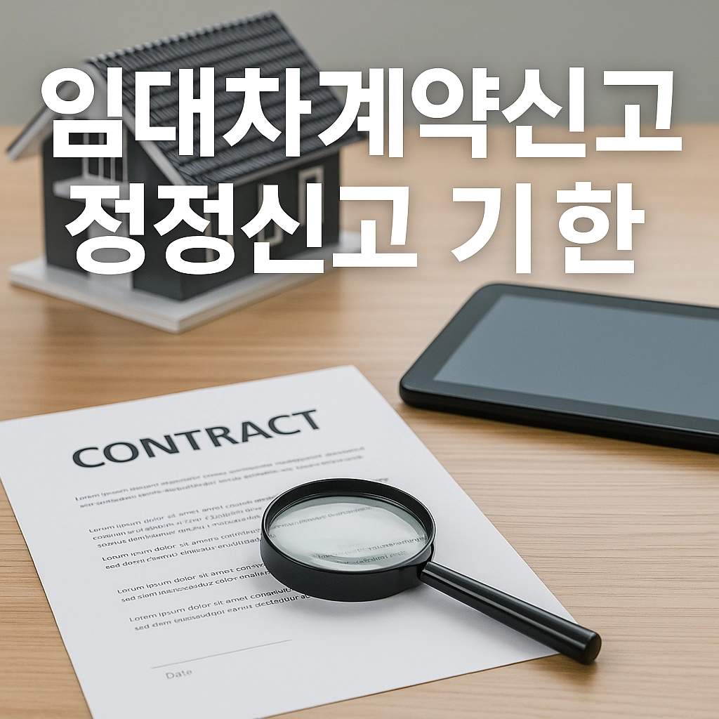 임대차계약신고 정정신고 신청 기한 변경신고 차이점