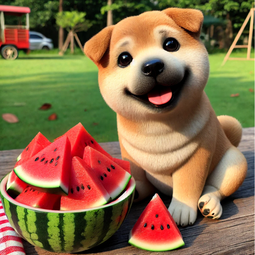 강아지 수박