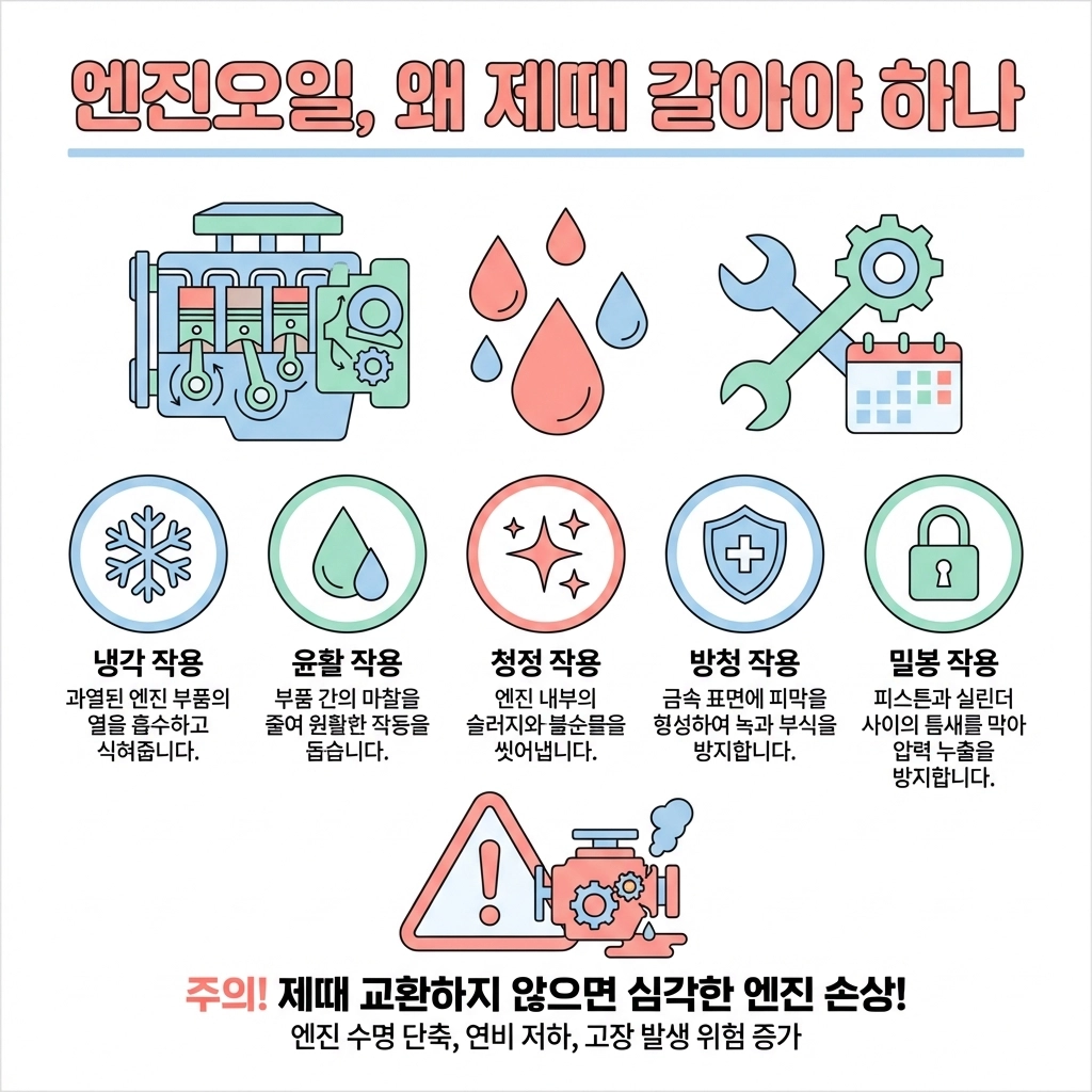 엔진오일 교체주기 놓치면 엔진 망가진다 km별 정확한 기준 총정리