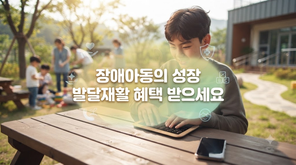 장애아동이 활짝 웃고 있는 모습