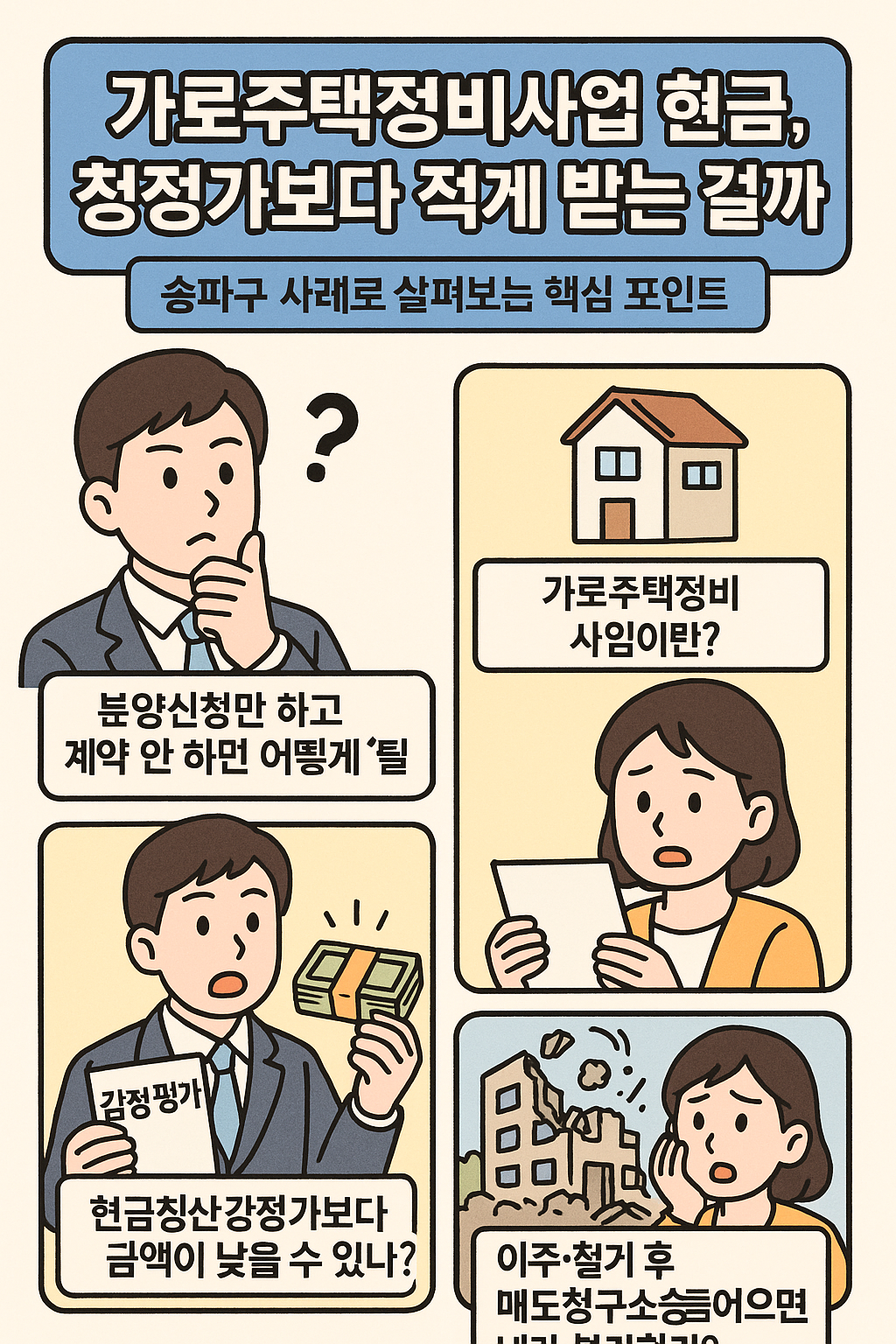 가로주택정비사업 현금청산, 감정가보다 적게 받는 걸까?