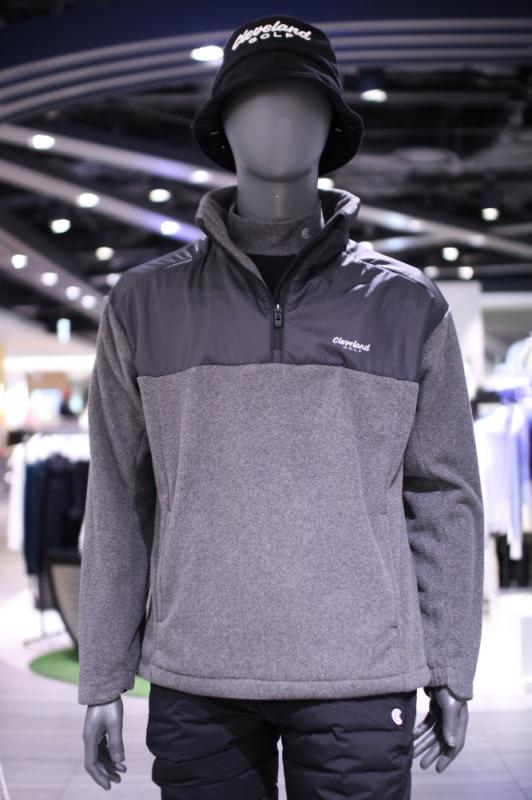 클리브랜드 클리브랜드골프 플리스 우븐배색 남성 반집업 아노락 골프웨어 SP CGMJK23104