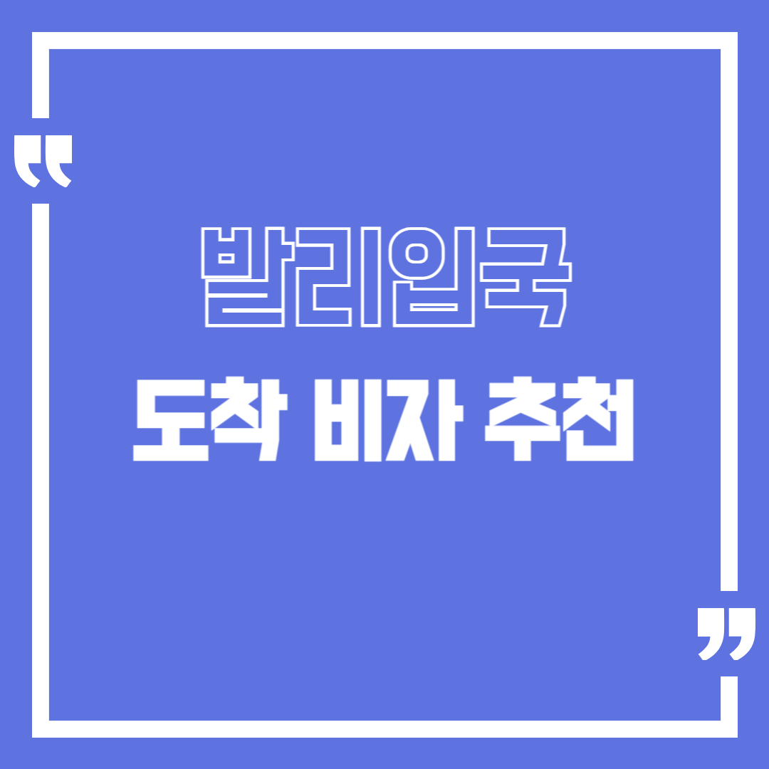 발리 입국 전자 E비자 대신 도착비자 추천, 발급 비용 소요시간