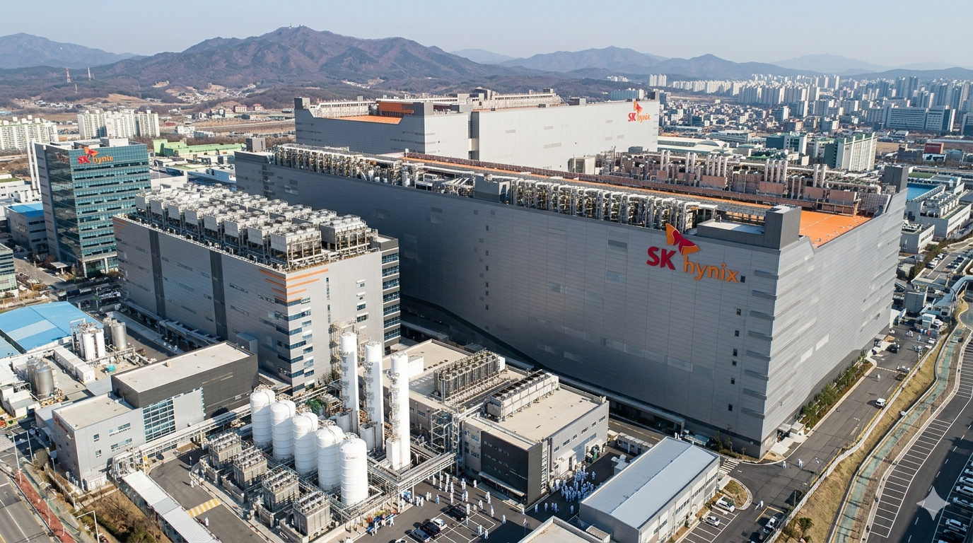 차세대 발열문제 해결을 생산하는 SK하이닉스 icbm 공장 가상 이미지