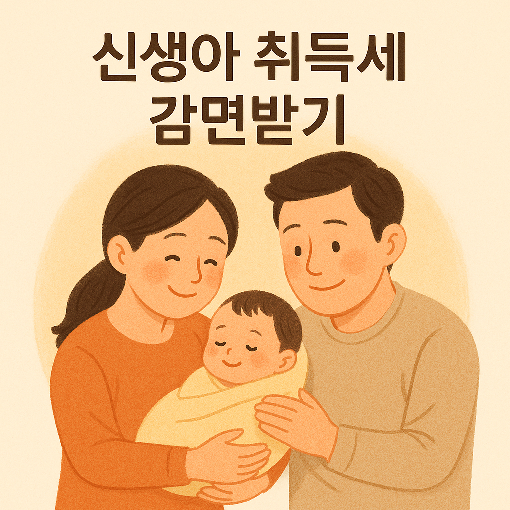 신생아 취득세 감면 조건 및 신청방법