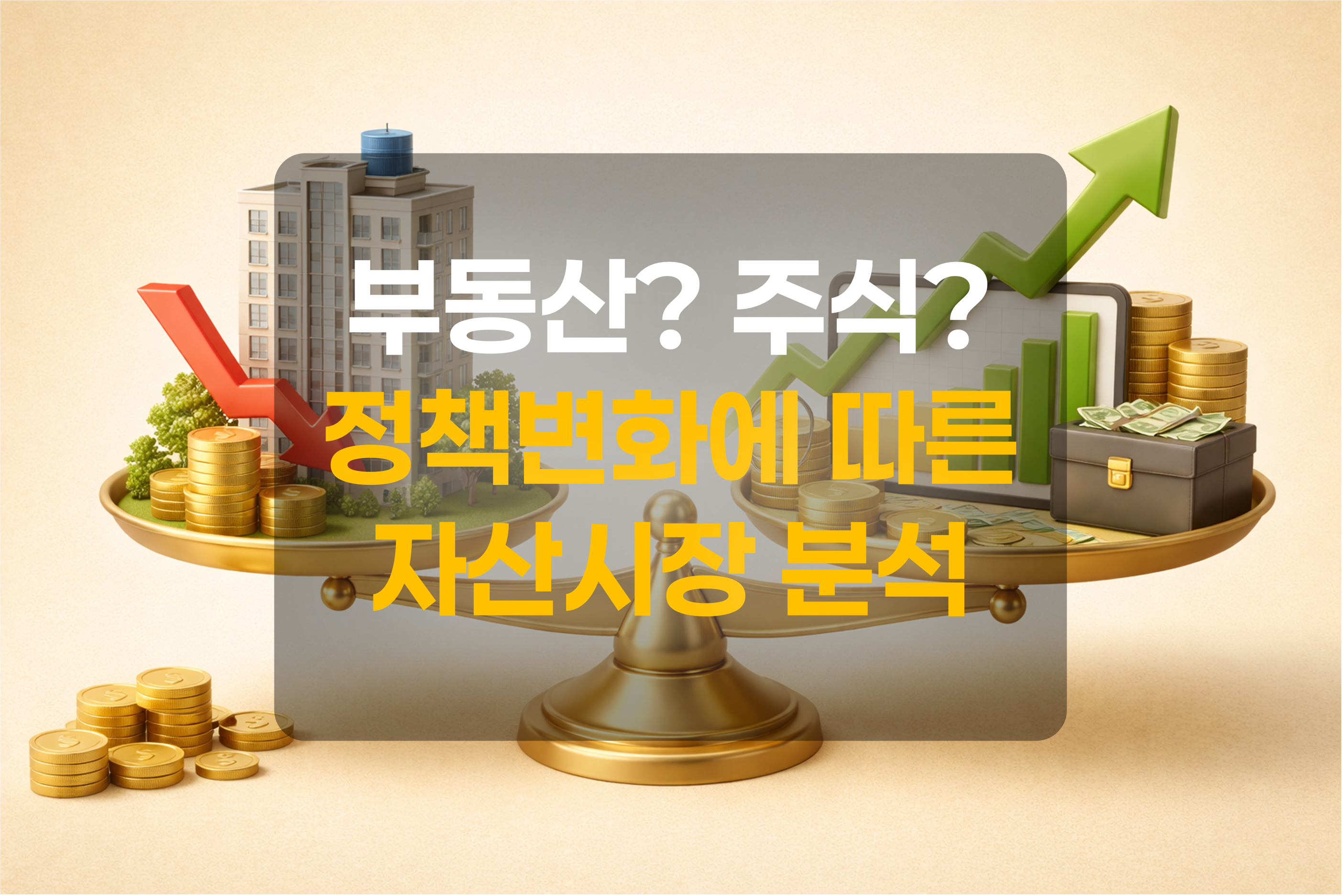 부동산과 주식시장을 표현한 그림