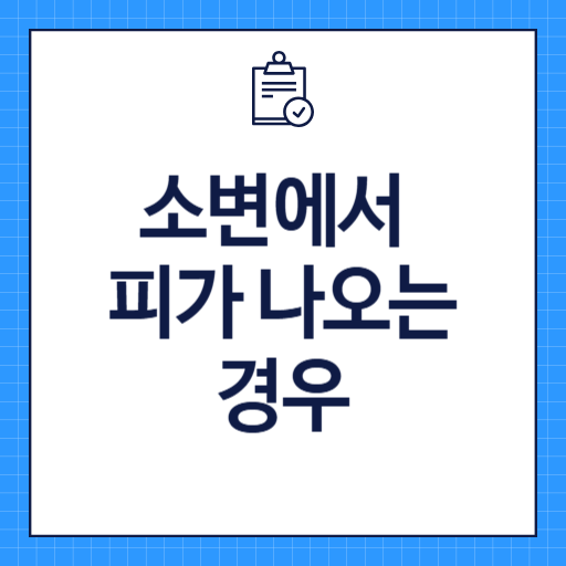 소변에서 피가 나오는 경우