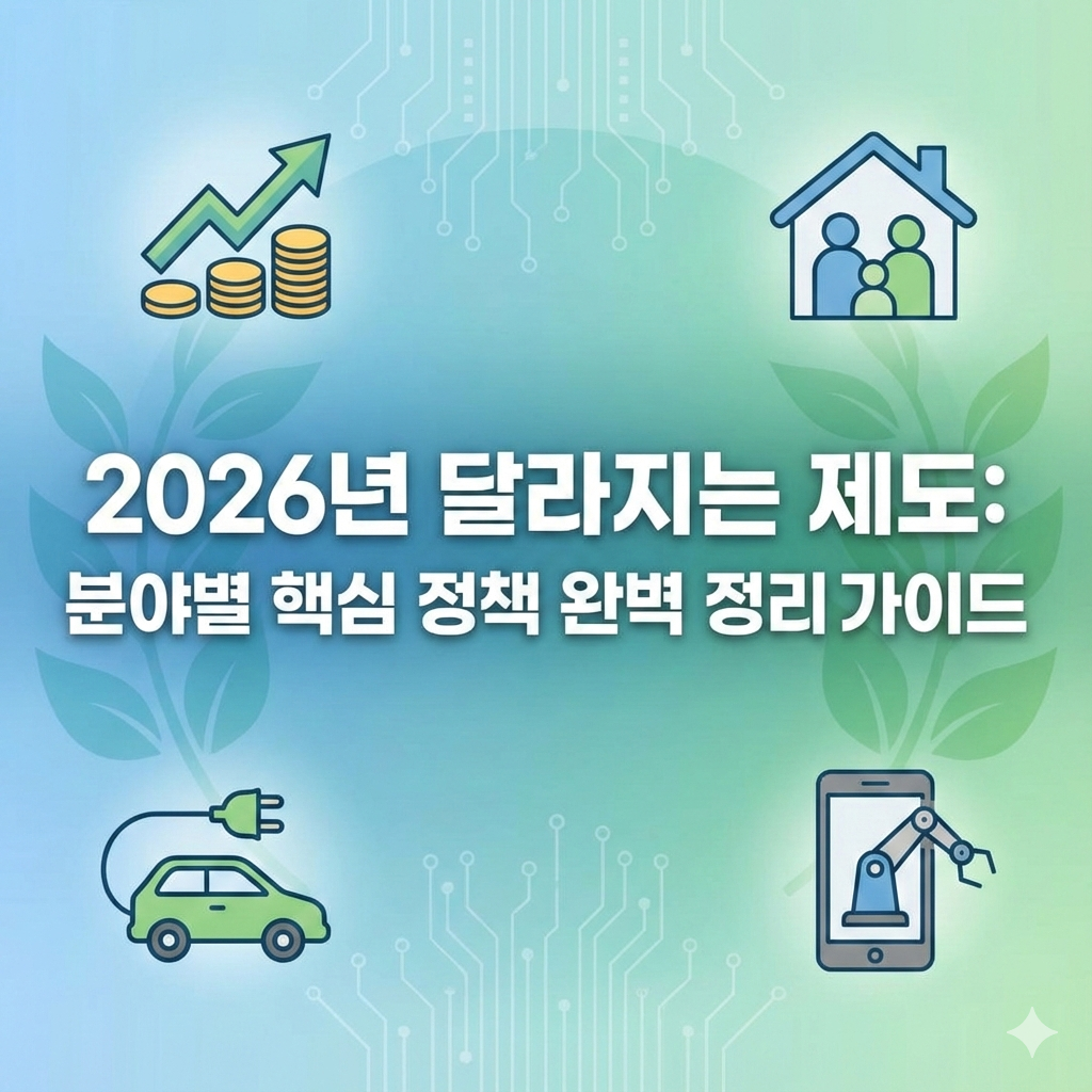 2026년 달라지는 제도: 분야별 핵심 정책 완벽 정리 가이드