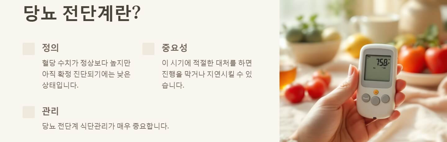 당뇨 전단계 식단관리