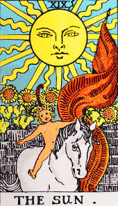 타로 메이저 19번 태양 썬 카드 키워드 해석 및 조언