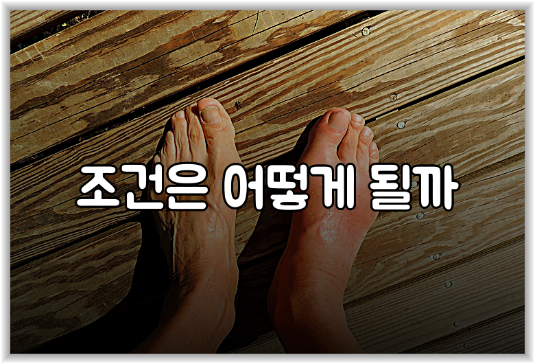 조건은 어떻게 될까