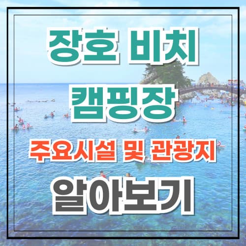 장호 비치 캠핑장 시설 및 주변 관광지 알아보기