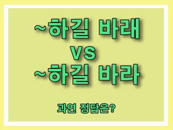 바래 바라 뜻 맞춤법 차이 맞는 표현은_3