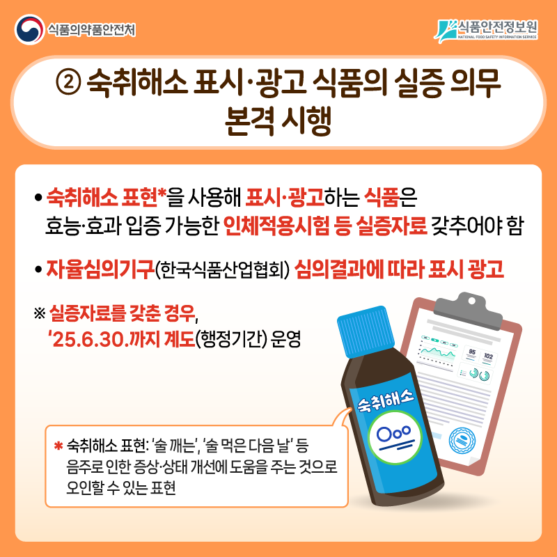 숙취 해소제 규정