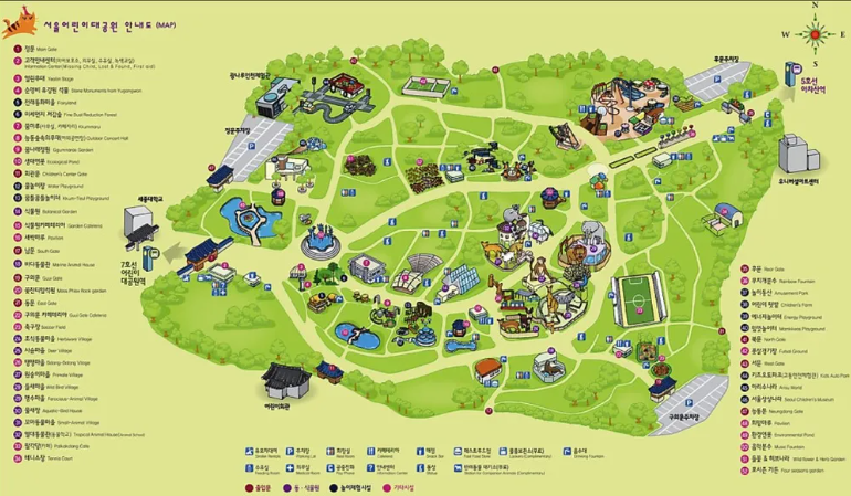 2026년 어린이대공원 지도