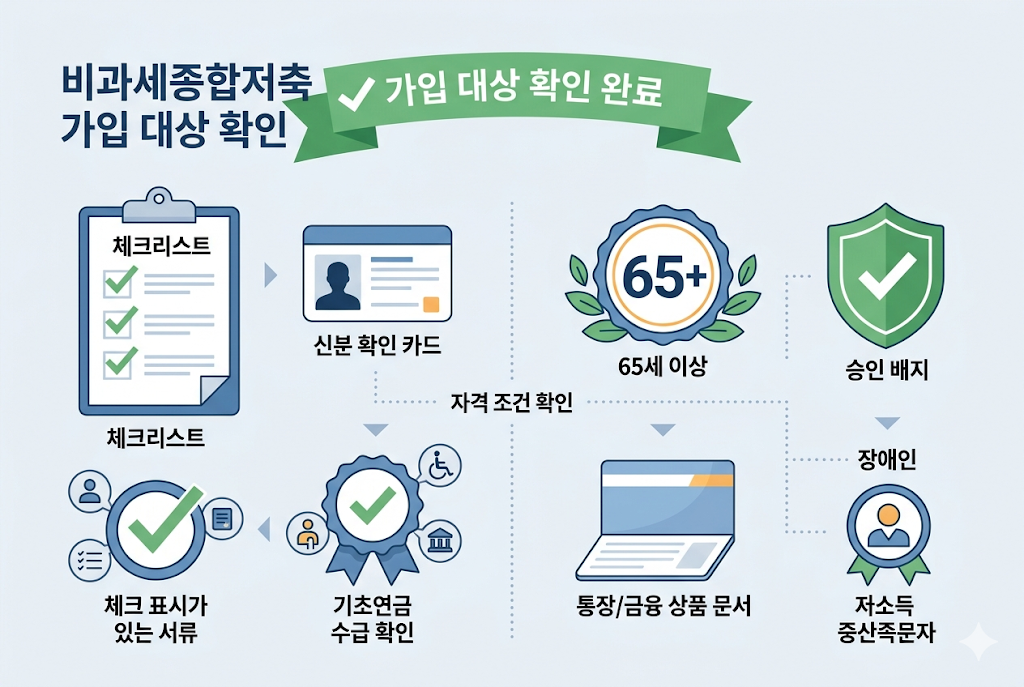 비과세종합저축 가입 대상 확인과 기초연금 수급자 조건 체크