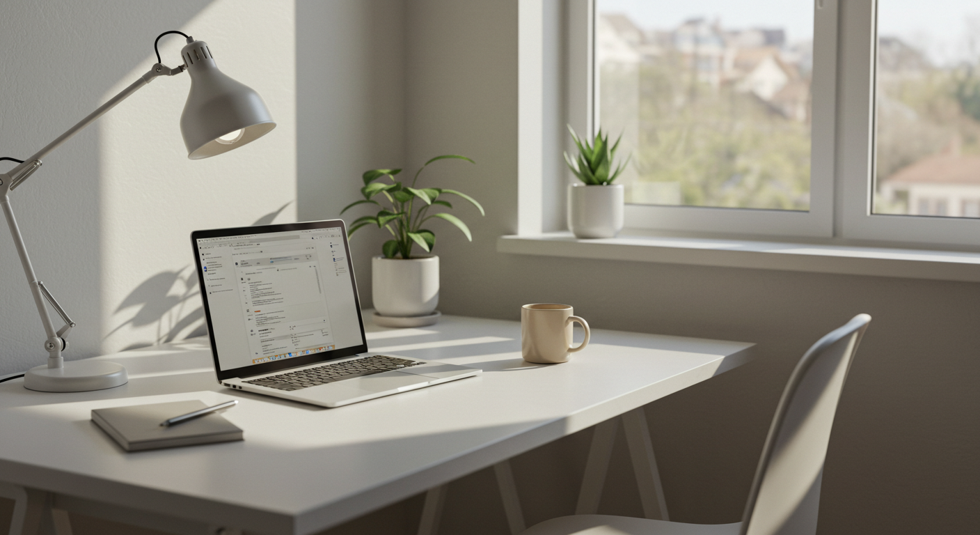 재택근무로 삶의 균형을 찾은 작업 공간