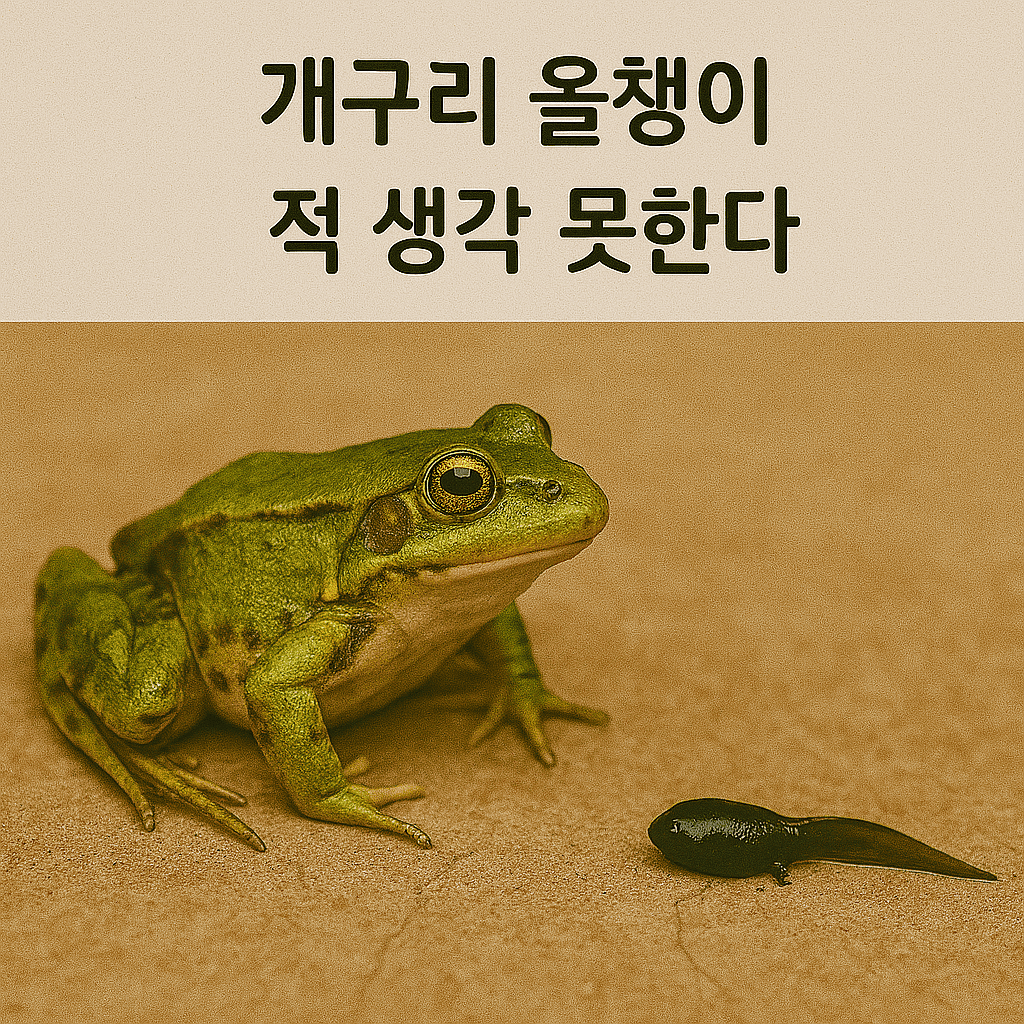 개구리 올챙이 적 생각 못한다