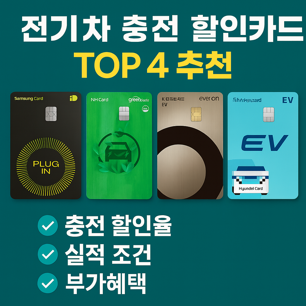 2025 전기차 충전 할인카드 TOP 5 완벽 비교