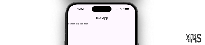 가운데 정렬되지 않은 텍스트 모습이다.