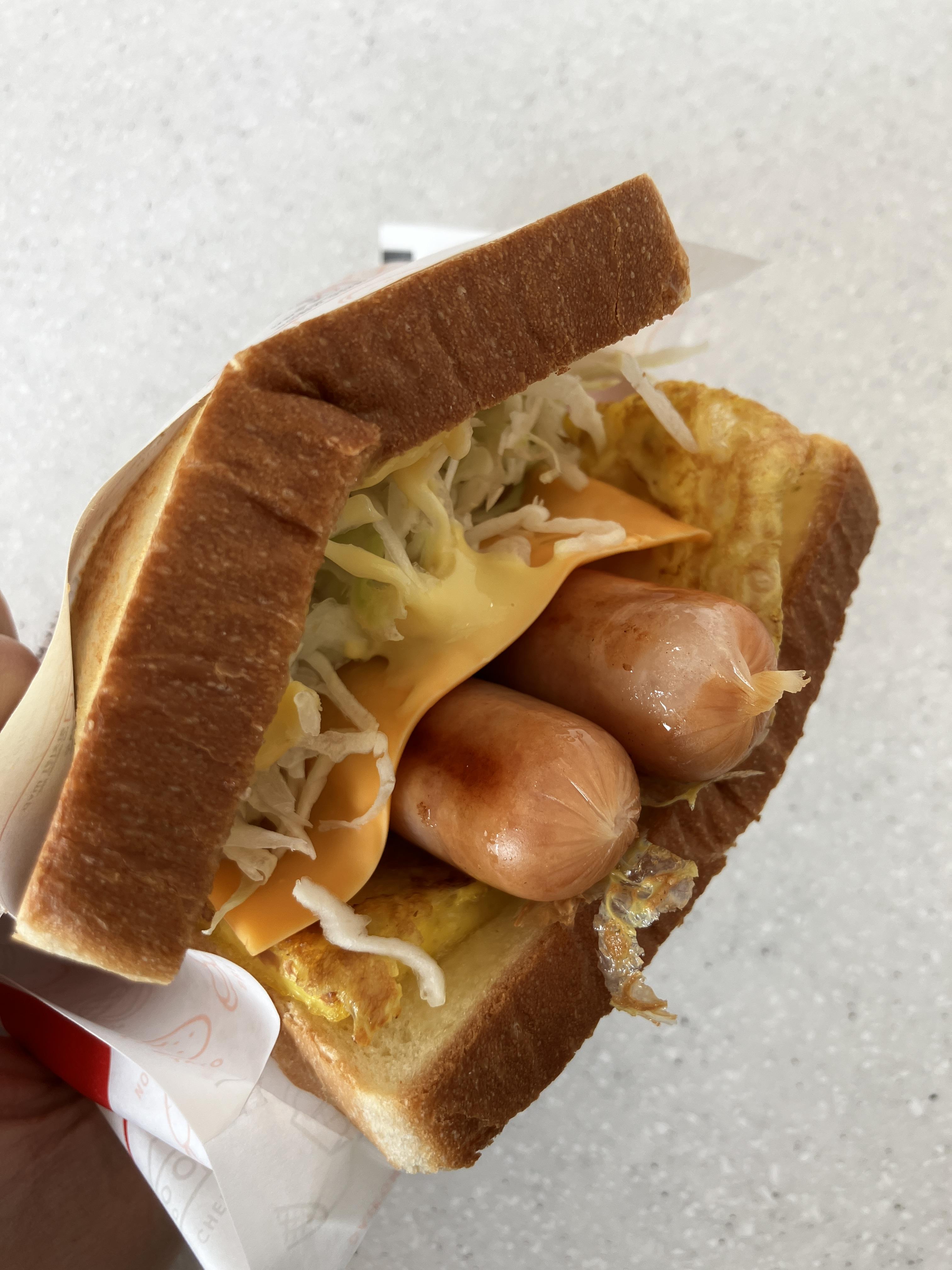 더블소세지 토스트