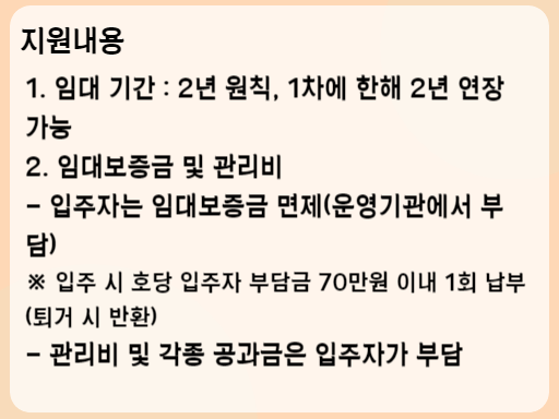 2023 폭력피해여성 주거지원 지원내용