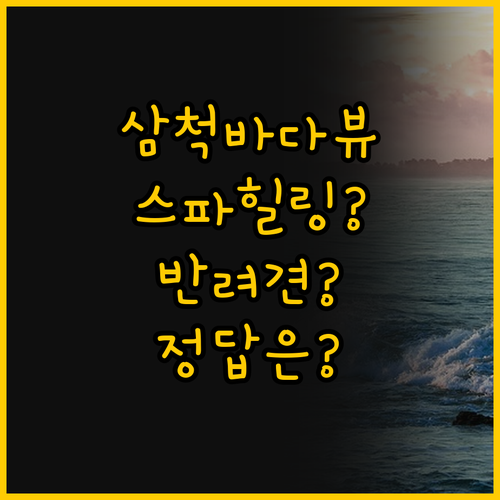 삼척 바다뷰 숙소 비교 스파 힐링 v..