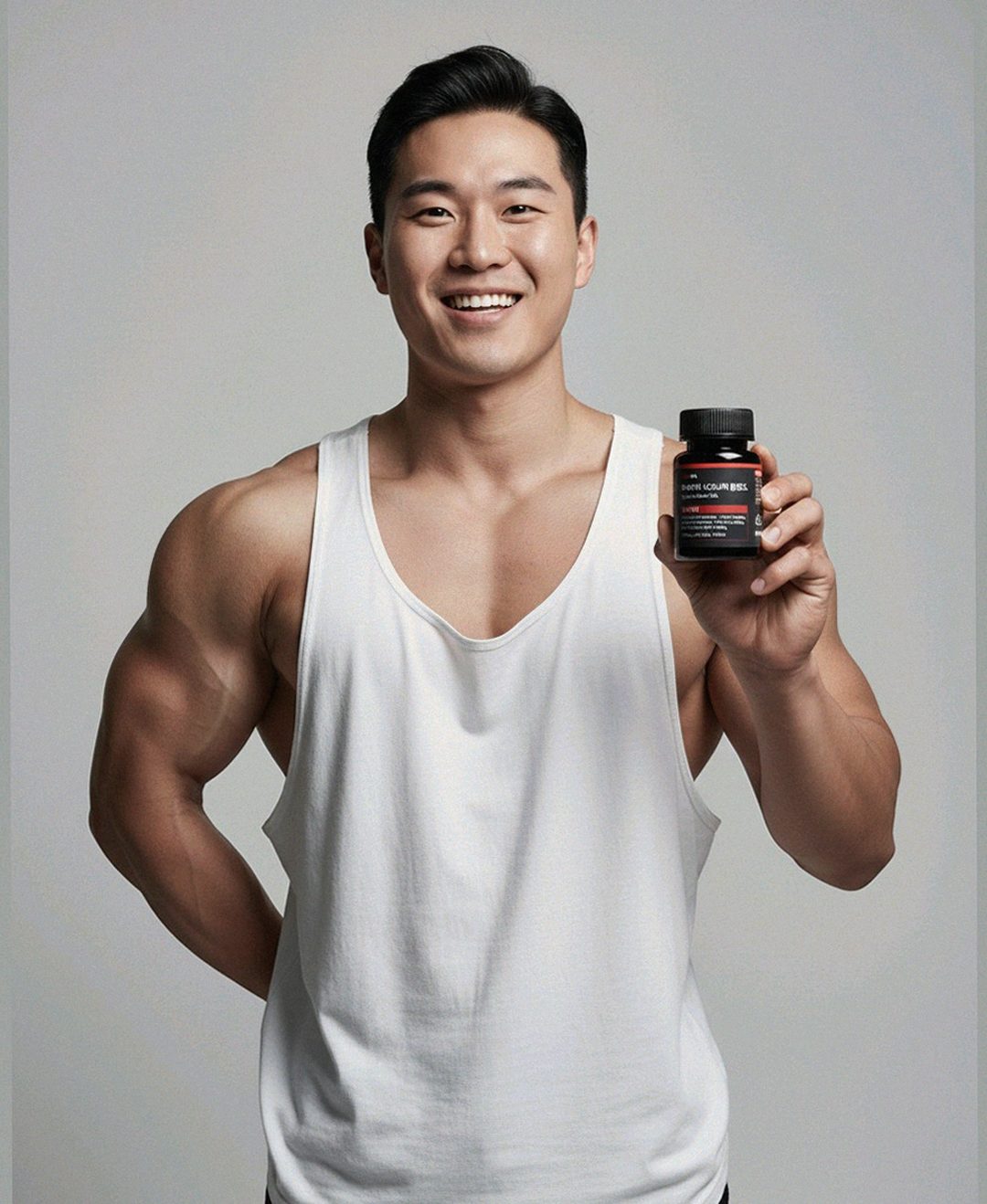 Korean Asian man in 30s looking at smartphone with thoughtful expression