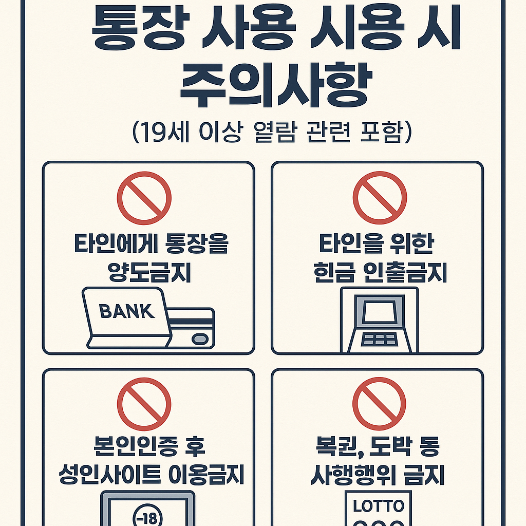 📂 기초생활수급자 통장 사용 시 주의사항 (19세 이상 열람 관련 포함)