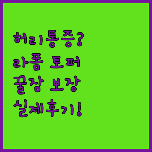 허리 통증 완화 돕는 슬립퍼 스테이블..