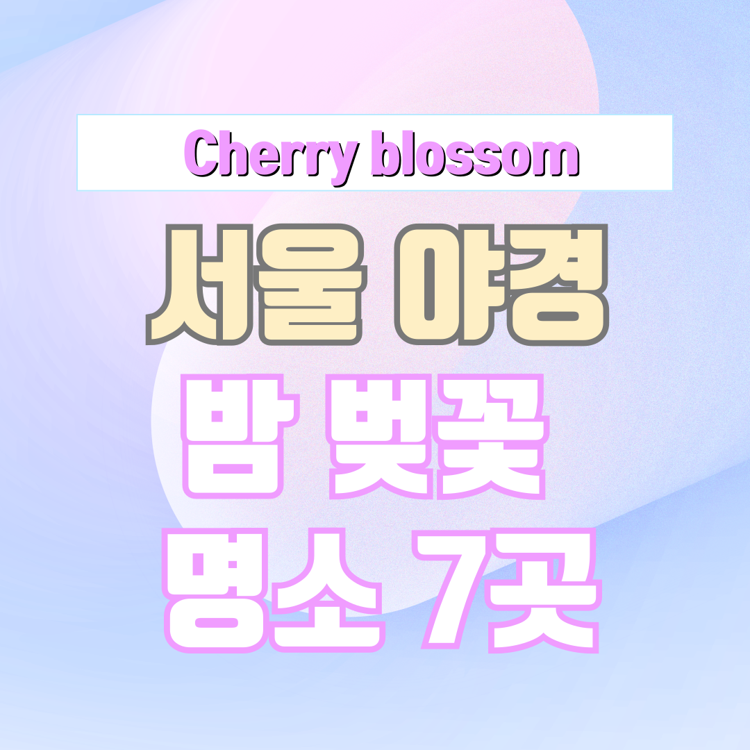 서울 야경과 함께하는 밤 벚꽃 명소 7곳