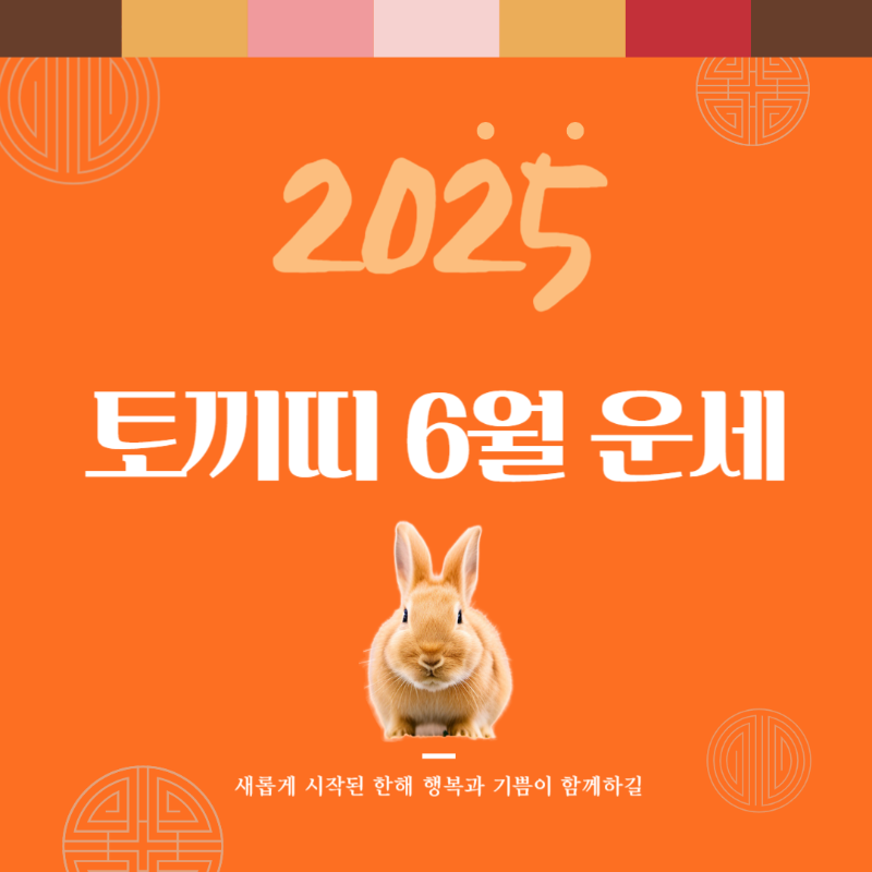 2025년 을사년 『토끼띠』 6월 운세 썸네일
