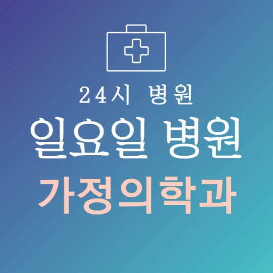 일요일-가정의학과-문여는곳-주말에-진료하는-24시간-가정의학과-일요일-진료-병원
