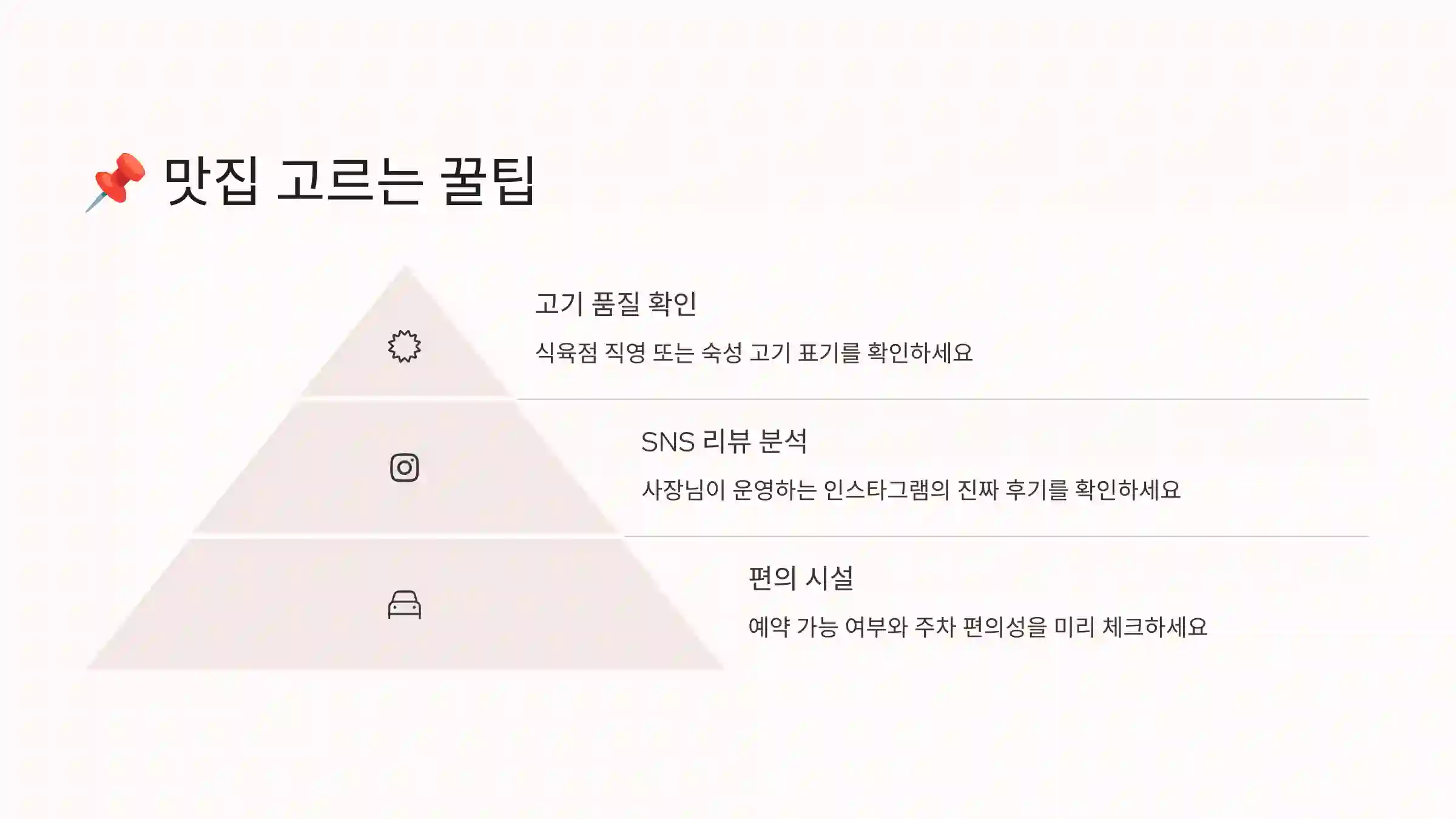 📌 맛집 고르는 꿀팁