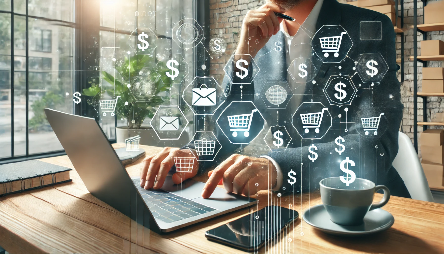 블로그 유튜브 스마트스토어 사업을 고민하는 남성