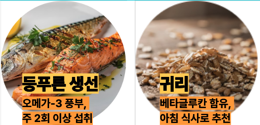 심장에 좋은 등푸른 생선과 귀리