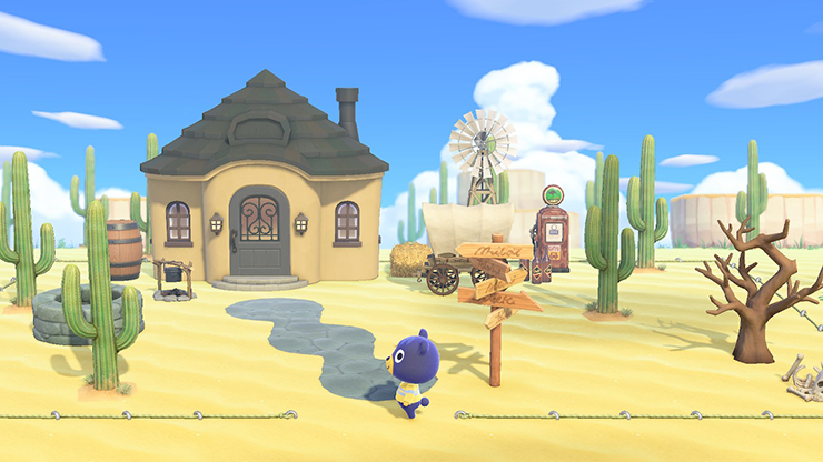 모동숲 해피홈 봉추 - 황야의 서부 영화