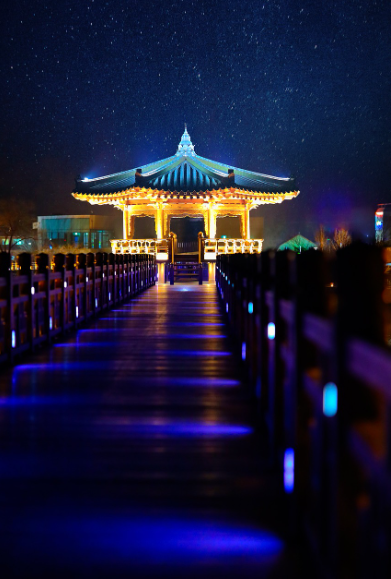 안동에 있는 월영교 야경