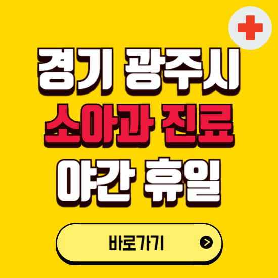 경기 광주시 야간 소아과 진료병원 찾기 ❘ 24시 일요일 주말 연휴 응급진료 추천 잘하는 곳